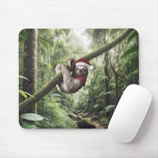 Tapis De Souris Fente De Noël Dans Rainforest (Avec souris)