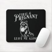 Tapis De Souris Feral And Pregnant Funny Pregnant Raccoon Baby Ann (Avec souris)
