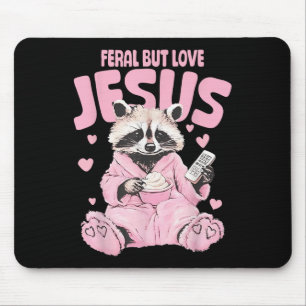 Tapis De Souris Feral But Love Jesus Christian Valentines Day Rac