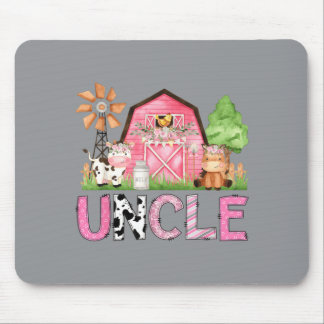 Tapis De Souris Ferme d'animaux de l'oncle rose Anniversaire Enfan