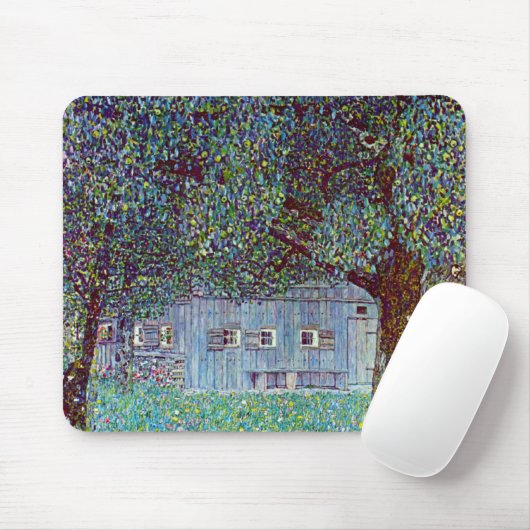 Tapis De Souris Ferme en Haute-Autriche par Gustav Klimt (Avec souris)