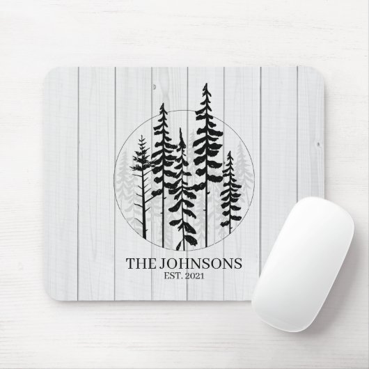 Tapis De Souris Ferme Rustique moderne de pins (Avec souris)