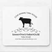 Tapis De Souris Ferme silhouette de vache (Devant)