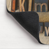 Tapis De Souris Fermer l'alphabet sur letterpress 2 (Coin)