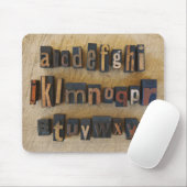 Tapis De Souris Fermer l'alphabet sur letterpress 2 (Avec souris)