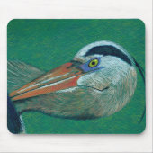 Tapis De Souris Fermez-vous vers le haut du héron (Devant)