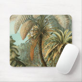 Tapis De Souris Ferns Palm Tree Antiquité Botanique Ferns Art (Avec souris)