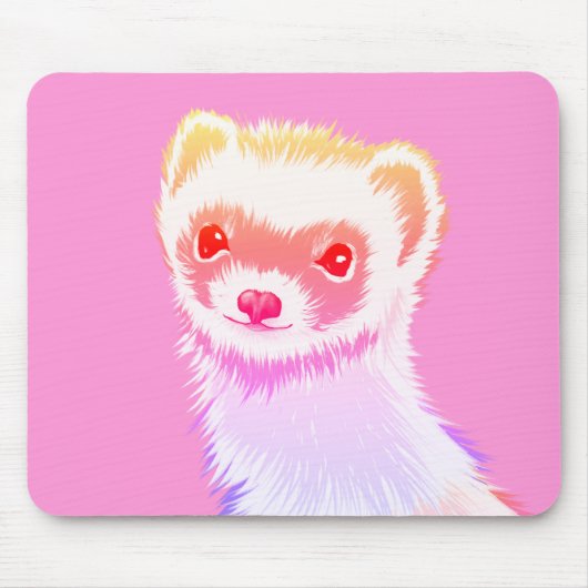 Tapis De Souris Ferret Sassy Aux Couleurs Arc-En-Ciel (Devant)
