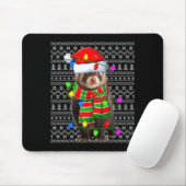 Tapis De Souris Ferret Ugly Xmas Lighting Santa Ferret Christmas (Avec souris)
