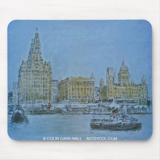 Tapis De Souris Ferry à travers le Mersey Mousepad Colin Carr-Nall (Devant)