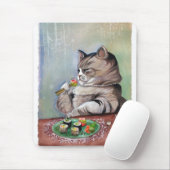Tapis De Souris Festin de fantaisie de chat de sushi (Avec souris)