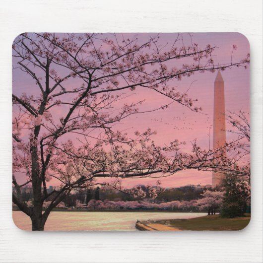 Tapis De Souris Festival Cherry Blossom du Monument de Washington (Devant)