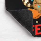 Tapis De Souris Festive But Feral Funny Christmas Raccoon Riding R (Coin)