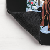 Tapis De Souris Festive Chocolate Lab In Snowy Forest Winter Xmas (Coin)