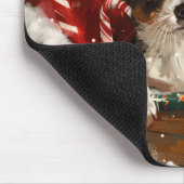 Tapis De Souris Festive de Noël de chien de Rat Terrier (Coin)