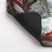 Tapis De Souris Festive de Noël de Chien Setter anglais (Coin)