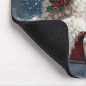 Tapis De Souris Festive de Noël du chien de caniche (Coin)