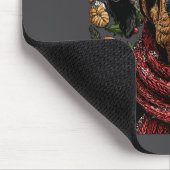 Tapis De Souris Festive Doberman With Santa Hat Snowy Winter Chris (Coin)