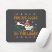 Tapis De Souris Festive Goose On The Loose Funny Gingerbread Ugly  (Avec souris)
