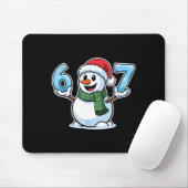 Tapis De Souris Festive Snowman Christmas Winter Cheer 67 Number  (Avec souris)