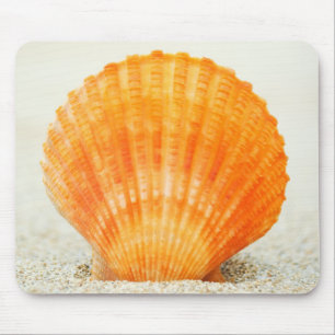 Tapis De Souris Feston Shell orange se tenant droit en sable