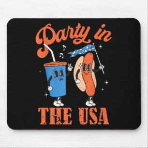Tapis De Souris Fête Aux Etats-Unis 4 juillet Fête De L'Indépendan