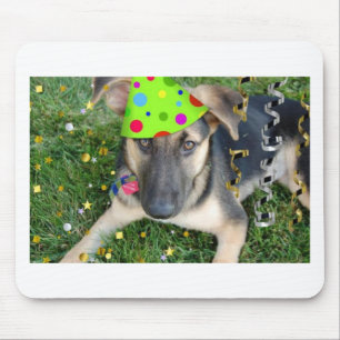 Tapis De Souris Fête d'anniversaire animal berger allemand