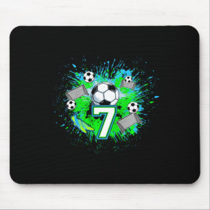 Tapis De Souris Fête d'anniversaire de football pour enfants 7 ans