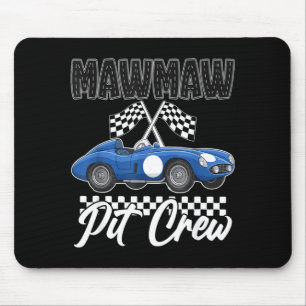 Tapis De Souris Fête d'anniversaire de voiture de course famille d
