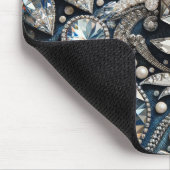 Tapis De Souris Fête d'anniversaire en jean avec gemmes Denim & Di (Coin)