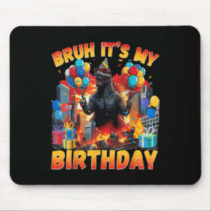 Tapis De Souris Fête d'anniversaire Kaiju Japon Monstre Dinosaure