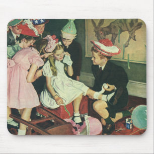 Tapis De Souris Fête d'anniversaire vintage, Épingler la queue sur