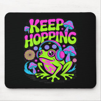 Tapis De Souris Fête de la grenouille qui saute Champignon Rave Ed
