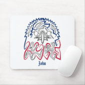 Tapis De Souris Fête de l'Indépendance Aigle américain (Avec souris)