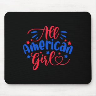 Tapis De Souris Fête de l'Indépendance des filles américaines 4 Ju
