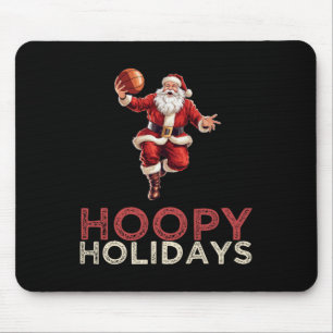 Tapis De Souris Fête de Noël Basketball Père Noël 1