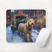 Tapis De Souris Fête de Noël de Wheaten Terrier (Avec souris)