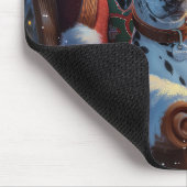 Tapis De Souris Fête de Noël des Chiens de Dalmatie (Coin)