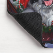 Tapis De Souris Fête de Noël des chiens de Terre-Neuve (Coin)