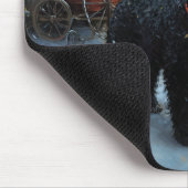 Tapis De Souris Fête de Noël des chiens d'eau portugais (Coin)