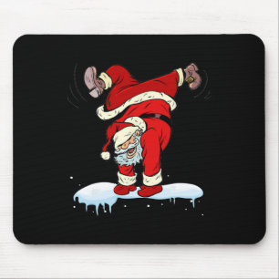 Tapis De Souris Fête de Noël du Père Noël Hip hop dansant