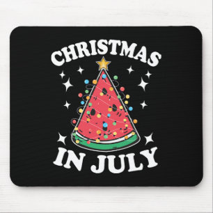Tapis De Souris Fête de Noël en Juillet Pastèque Arbre de Noël