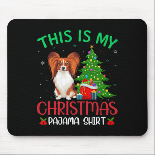 Tapis De Souris Fête de Noël laide du chien Papillon C'est mon Noë