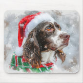 Tapis De Souris Fête de Noël Springer Spaniel Dog (Devant)