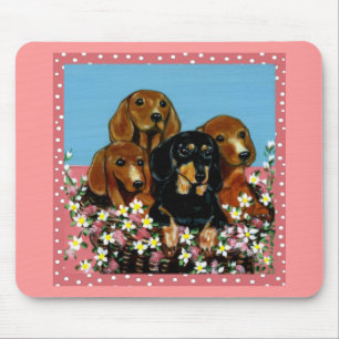 Tapis De Souris Fête des Mères Dachshunds