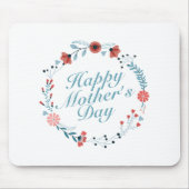 Tapis De Souris Fête des mères joyeuses et simples Mousepad à cour (Devant)
