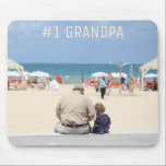 Tapis De Souris Fête des pères #1 Photo Personnalisée Du Grand-Pèr<br><div class="desc">Fête des pères #1 Grand-père La souris photo personnalisée Pad fait un excellent cadeau pour papa ou grand-père pour Fête des pères,  anniversaire ou autres événements et rassemblements familiaux. customisez simplement avec votre photo et votre texte en utilisant les champs modèles fournis.</div>