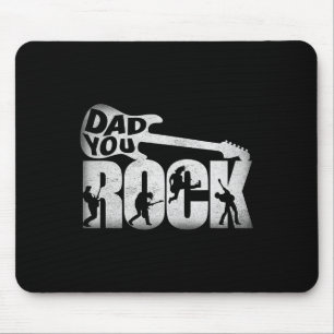 Tapis De Souris Fête des pères Chemise Drôle Papa Tu Rock Guitare