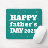 Tapis De Souris Fête des pères Peinture Splatter Turquoise Bleu et (Avec souris)
