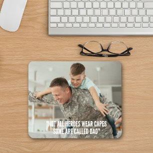 Tapis De Souris Fête des Pères personnalisée Papa Héros
